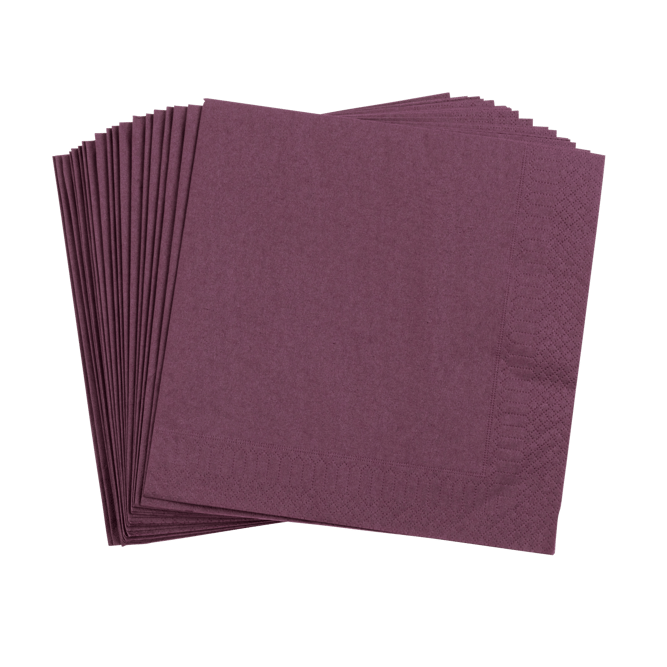 UNI Paquete de 20 servilletas rojo An. 40 x L 40 cm