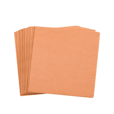 UNI Set de 20 serviettes brun Larg. 33 x Long. 33 cm