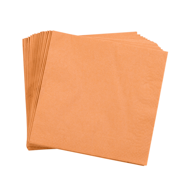 UNI Set de 20 serviettes brun Larg. 40 x Long. 40 cm
