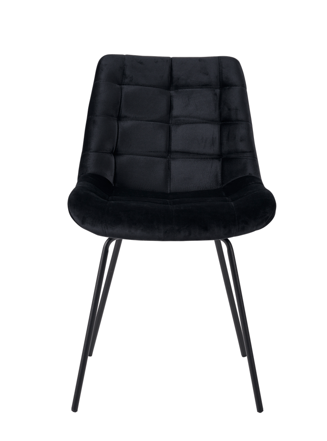 SILKA Chaise salle à manger noir H 78 x Larg. 52 x P 52 cm