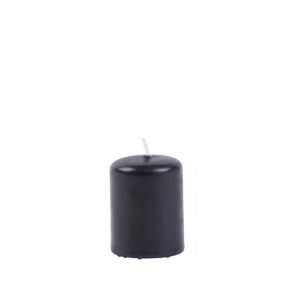 CILINDRO Candela cilindrica nero H 5 cm - Ø 4 cm