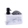 SHADOW Dispenser sapone con spugna nero, bianco H 13,5 x W 14,7 x D 7,5 cm