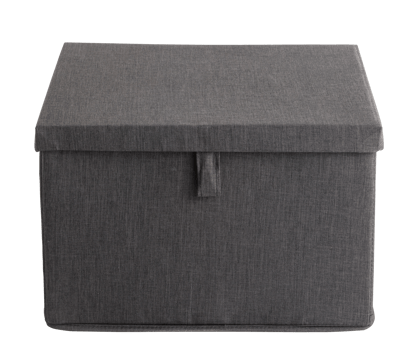RANGO Boîte de rangement gris foncé H 22 x Larg. 36 x P 36 cm