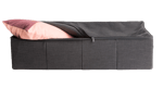 RANGO Boîte de rangement avec zip gris foncé H 18 x Larg. 73 x P 38 cm
