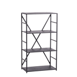 XAVIER Scaffale da parete nero H 108 x W 60 x D 32,5 cm