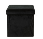 STOR Pouf con contenitore nero H 38 x W 38 x D 38 cm