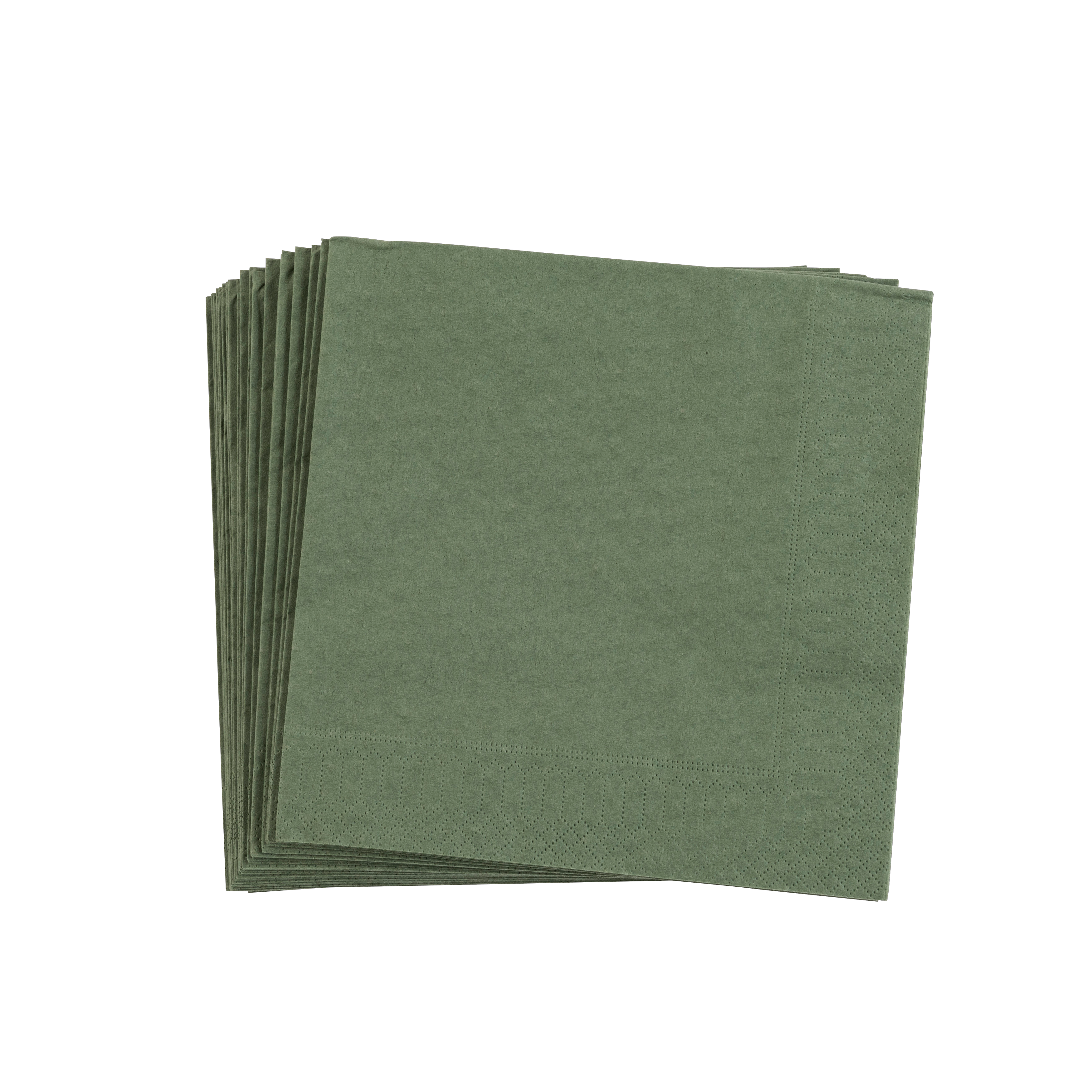 20 Serviettes en papier vert émeraude 33 x 33 cm - Vegaooparty