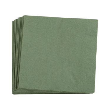 UNI Paquete de 20 servilletas verde An. 40 x L 40 cm
