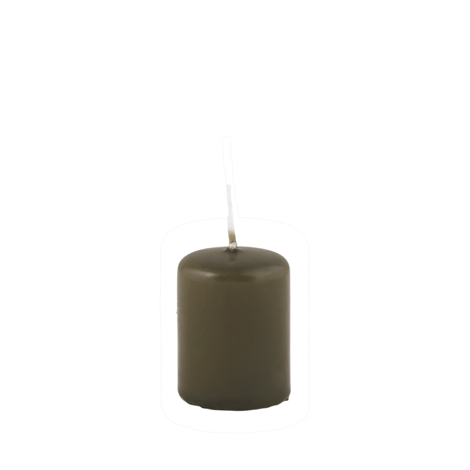 CILINDRO Candela cilindrica verde H 5 cm - Ø 4 cm