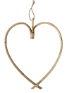 HEART Décoration à suspendre naturel H 33 x Larg. 29 cm