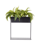 BALCO Bac à plantes noir H 75 x Larg. 20 x Long. 70 cm
