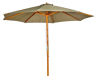 WOOD Parasol zonder parasolvoet groen H 260 cm - Ø 300 cm