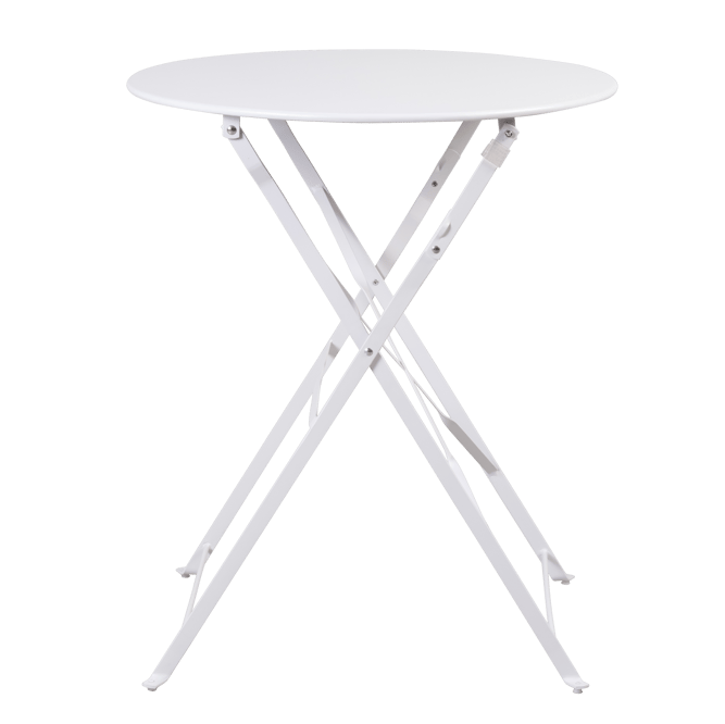 IMPERIAL Table pliante blanc H 71 cm - Ø 60 cm
