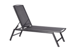 COMFORT Chaise longue noir H 45 x Larg. 63 x Long. 200 cm