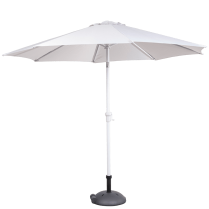 ALU Parasol zonder parasolvoet grijs H 240 cm - Ø 300 cm