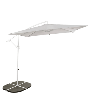 FIJI Hangparasol zonder parasolvoet lichtgrijs H 250 x B 250 cm