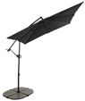 FIJI Parasol colgante sin pie negro A 250 x An. 250 cm