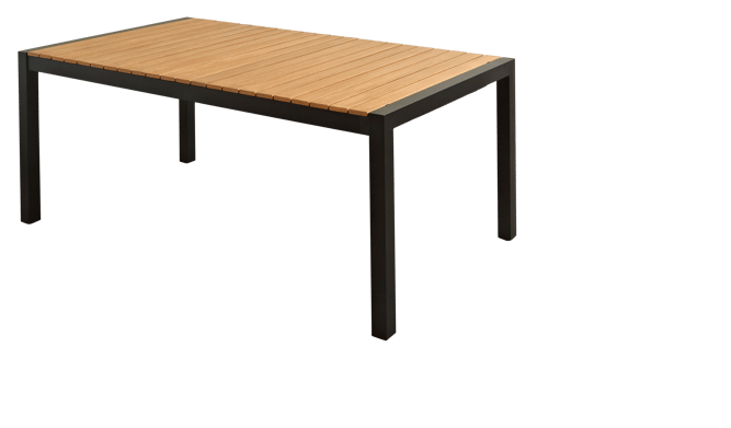 klein Beheren op vakantie MATILDA Uittrekbare tafel zwart H 75 x B 189 x D 100 cm | CASA