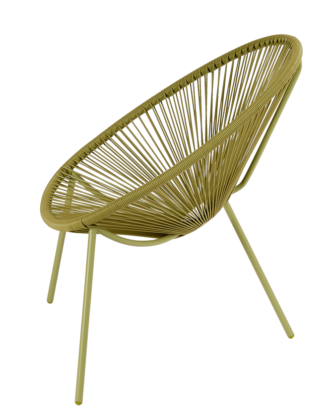 ACAPULCO Cadeira lounge verde H 82 x W 75 x D 69 cm