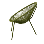 ACAPULCO Cadeira lounge verde H 82 x W 75 x D 69 cm