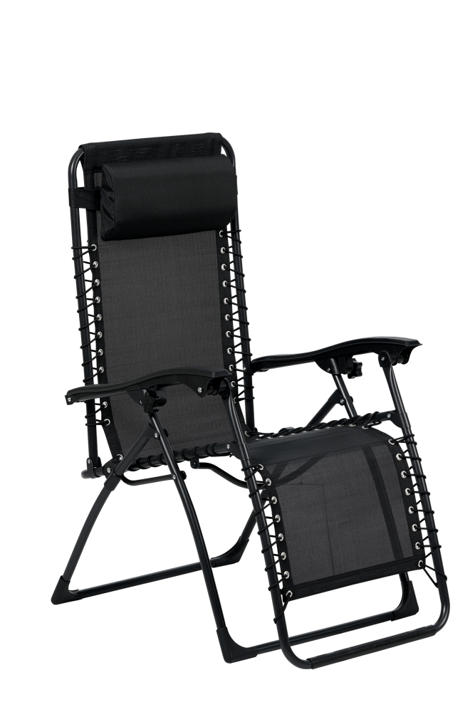 God uitrusting Landelijk RELAX Ligstoel zwart H 116 x B 65,5 x D 91 cm | CASA