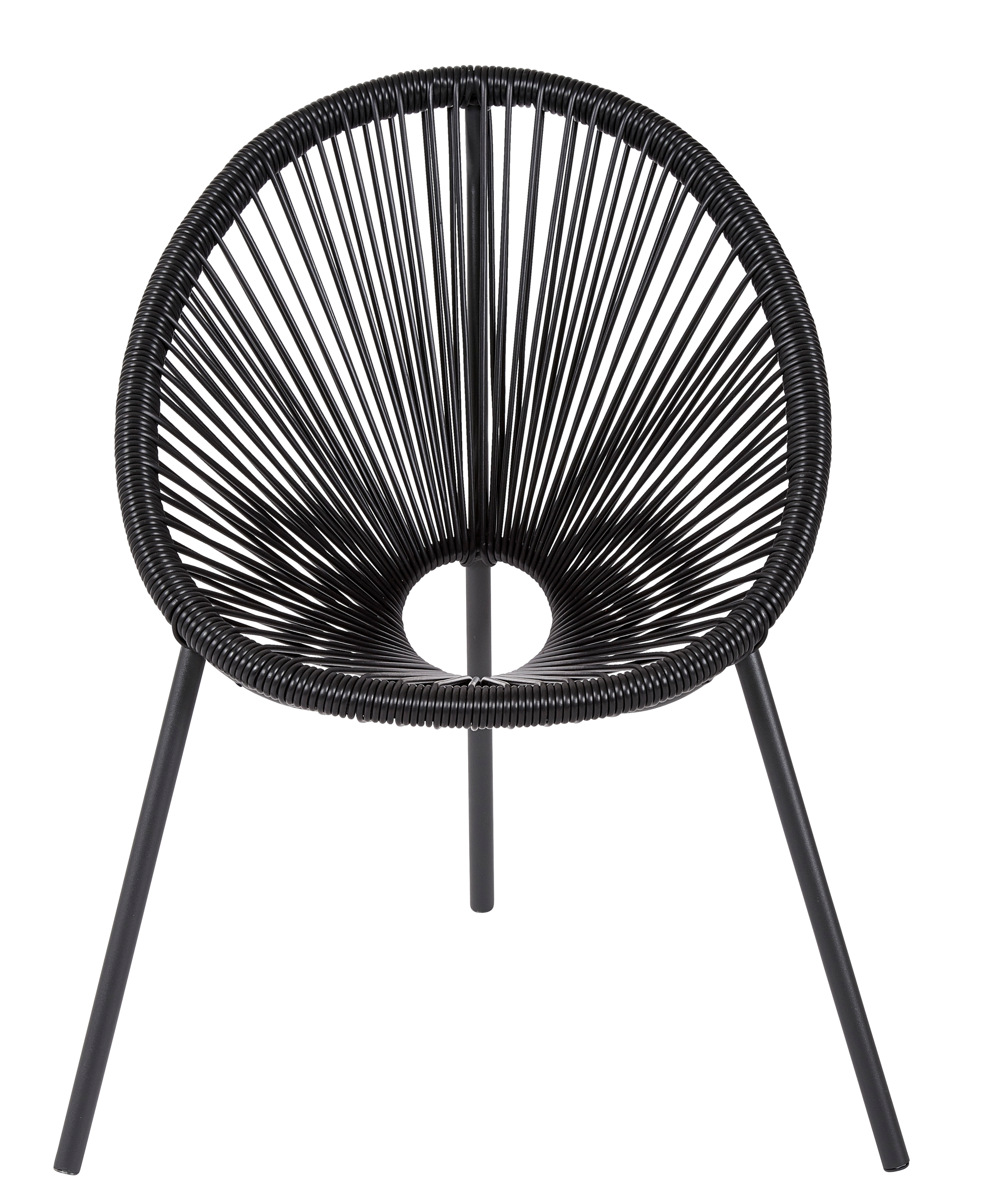 ACAPULCO Kinderstoel zwart H B 43 x 42 cm CASA