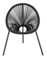 ACAPULCO Chaise pour enfants noir H 56 x Larg. 43 x P 42 cm