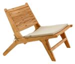 DARMA Cadeira lounge natural H 67 x W 78 x D 67 cm