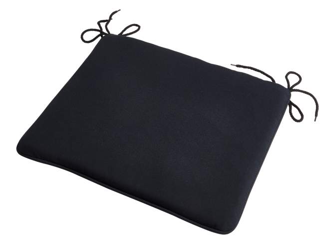 AZUR Almofada para cadeira bistro preto W 33 x L 38 cm