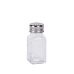 BASIC Peper-en zoutsetje zilver, transparant H 9,5 cm - Ø 4,4 cm