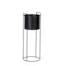 PLUTO Bloempot zwart H 80 cm - Ø 28 cm