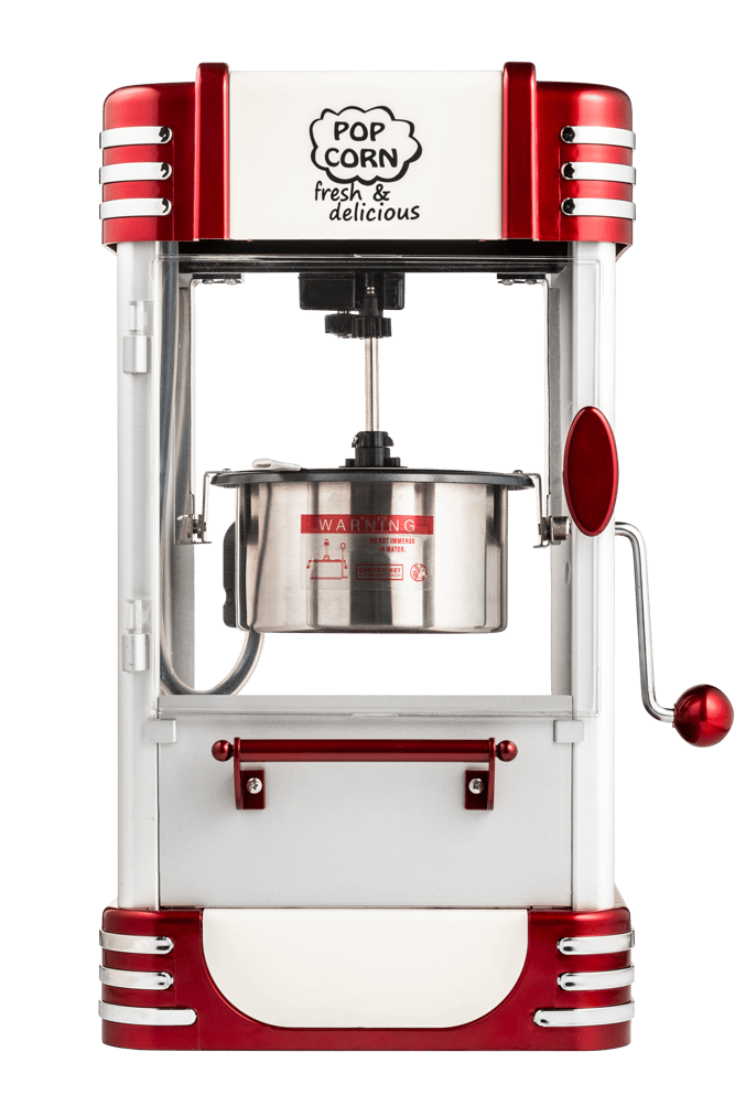 RETRO FUN Machine à pop-corn XL rouge H 45 x Larg. 28 x P 24 cm