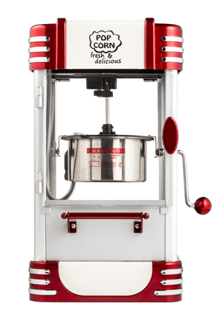 RETRO FUN Machine à pop-corn XL rouge H 45 x Larg. 28 x P 24 cm