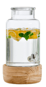 PURI Getränkebehälter Mit Hahnen Transparent H 31,5 cm - Ø 20 cm