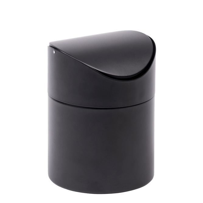 INDUSTRIA Cubo de basura para la mesa negro A 16 cm - Ø 12 cm