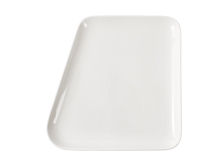 POINT. Assiette blanc Larg. 26 x Long. 26,3 cm