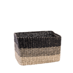 BOBO Panier tiroir noir, naturel H 22 x Larg. 35 x P 25 cm