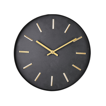 BLACK Horloge murale noir P 3,6 cm - Ø 30 cm