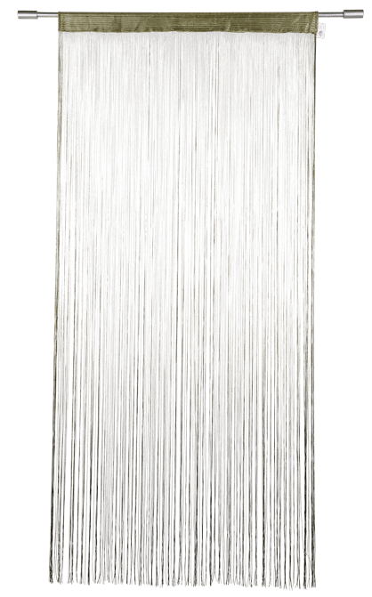 GREEN Rideau à franges vert Larg. 90 x Long. 200 cm
