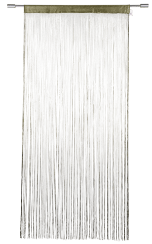 GREEN Fransenvorhang Grün B 90 x L 200 cm