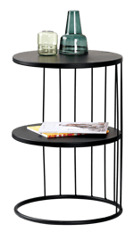 ELMER Table d'appoint noir H 51,5 cm - Ø 35 cm