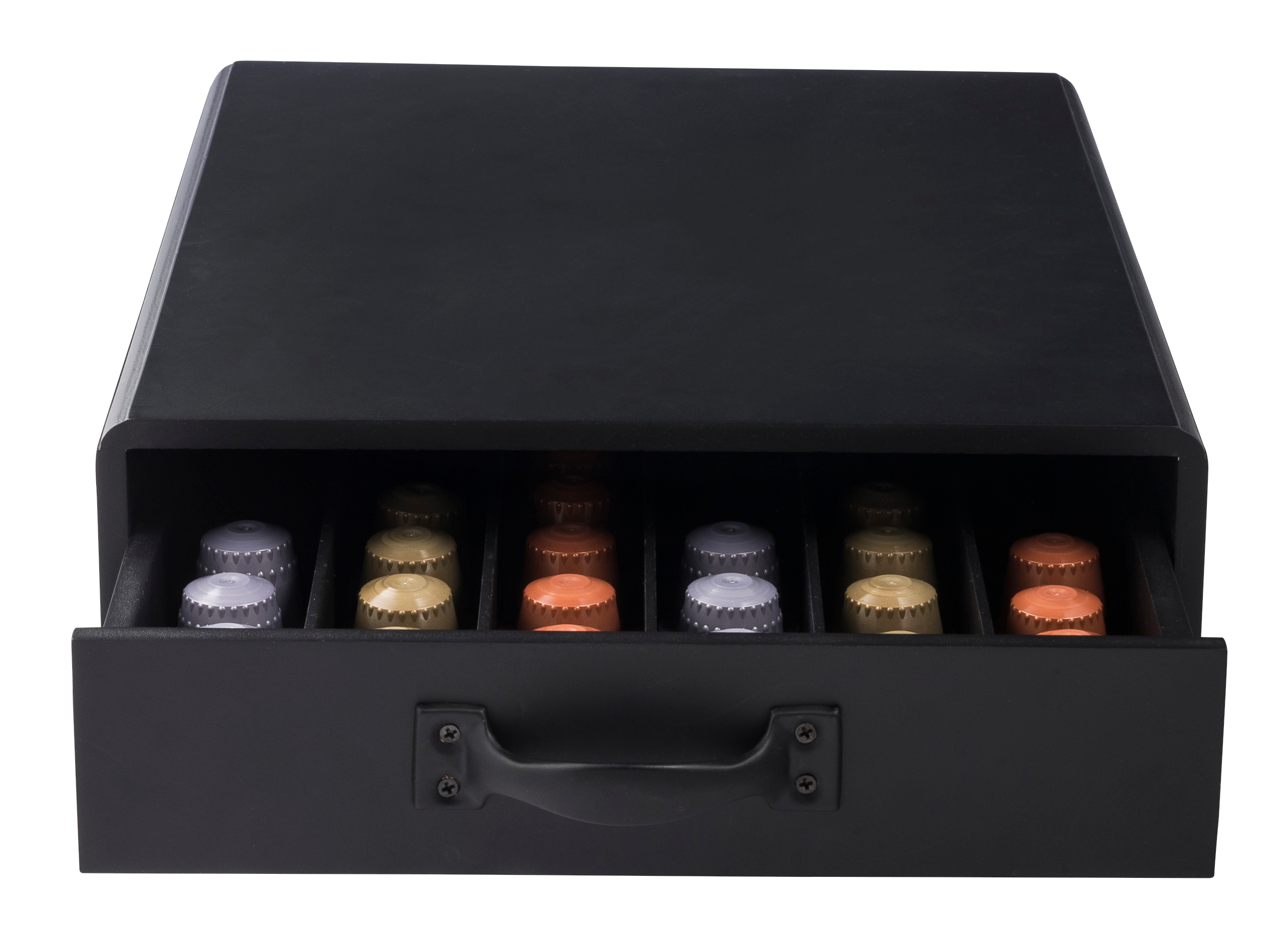CAFE Cassetto per capsule per capsule di caffè nero H 7,5 x W 28 x D 34,5  cm