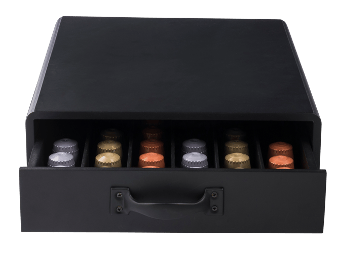 CAFE Cassetto per capsule per capsule di caffè nero H 7,5 x W 28 x D 34,5 cm