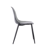 DARK ICE Chaise de salle à manger noir, transparent H 83 x Larg. 47 x P 53 cm