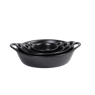 FERO Fuente para horno negro A 4,5 cm - Ø 18 cm - Ø 18,5 cm
