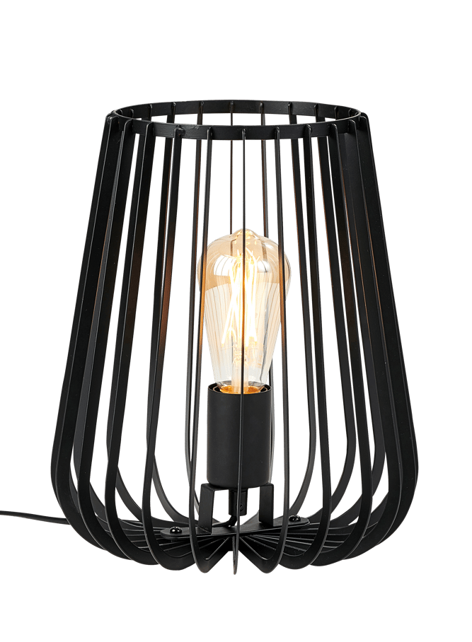 ORION Lámpara de mesa negro A 30 cm - Ø 25 cm