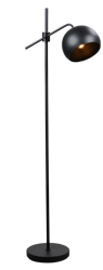 BOWL Staanlamp zwart H 132 cm - Ø 23 cm