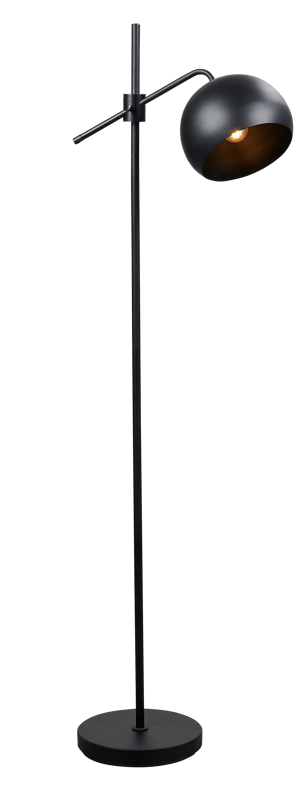 BOWL Stehlampe Schwarz H 132 cm - Ø 23 cm