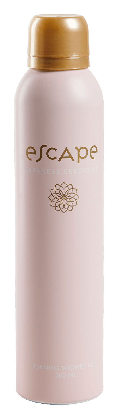ESCAPE JAPANESE CEREMONY Doucheschuim in flacon rood 