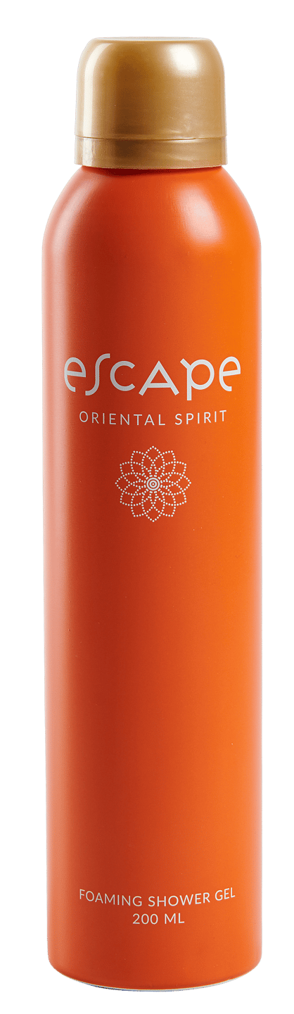 ESCAPE ORIENTAL SPIRIT Espuma de ducha en botella naranja 